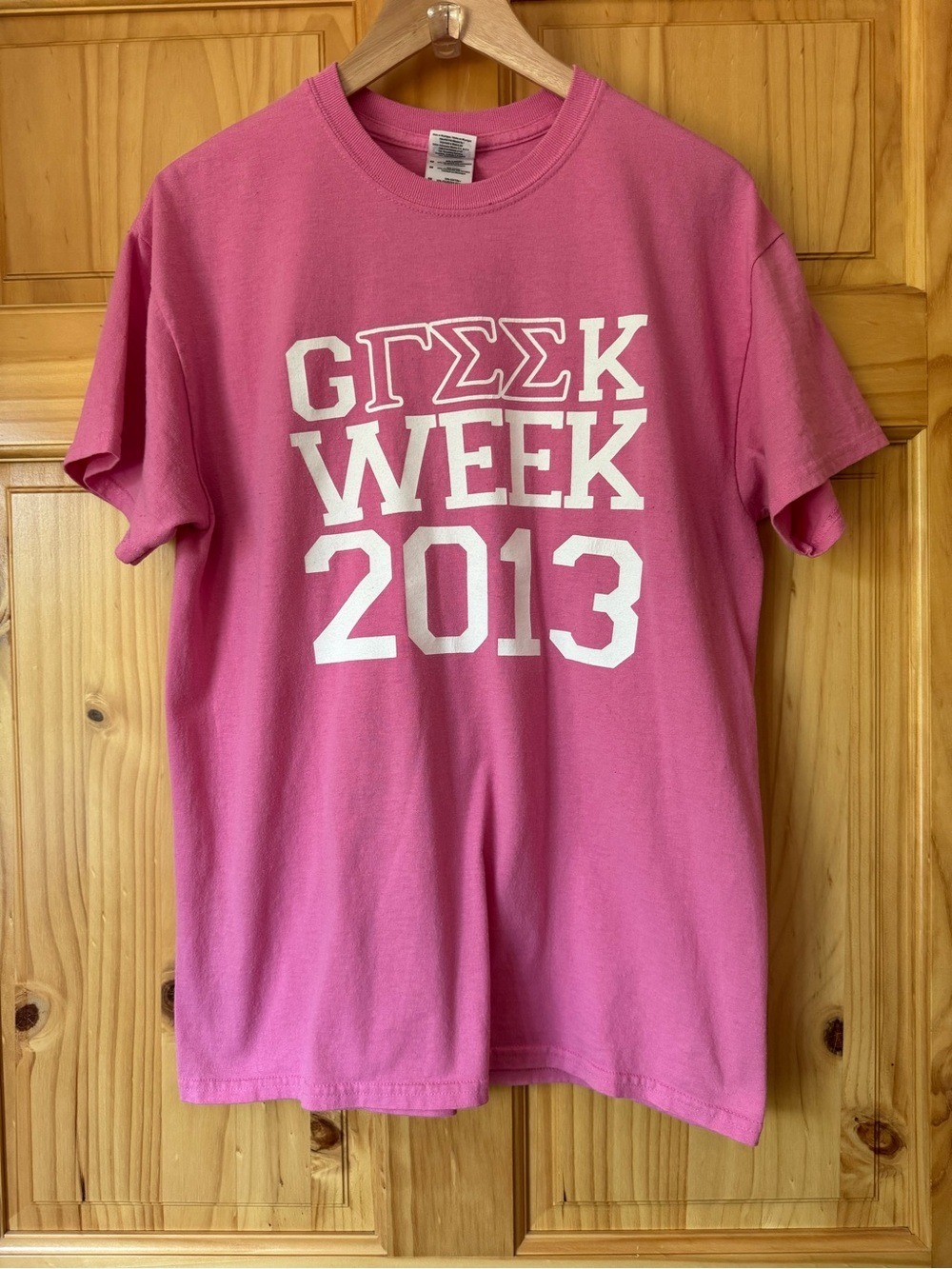 Pink Greek Week 2013 Go Sig or Go Home Graphic Tee size Medium